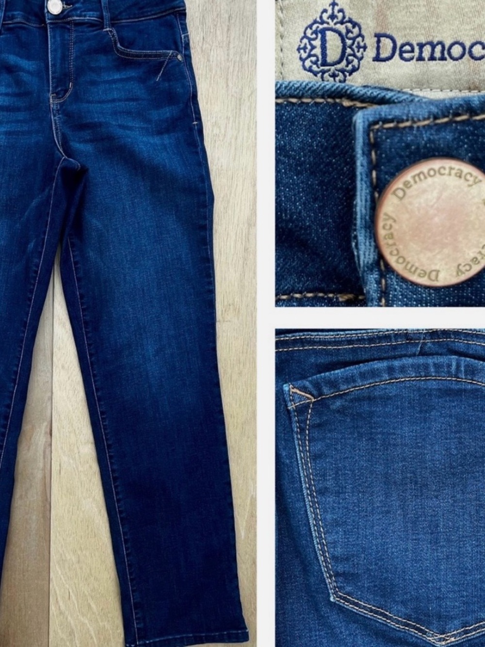 Democracy Dark Indigo Skinny Jeans size 12